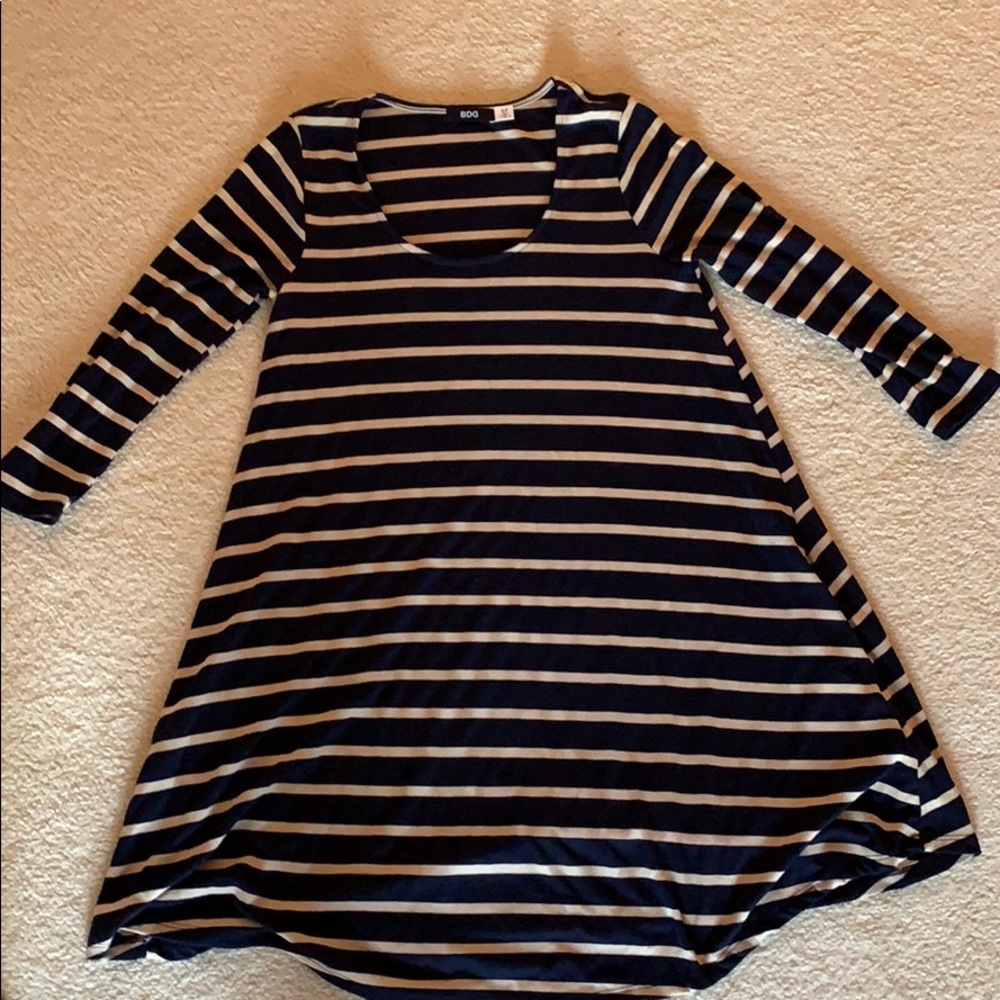 Small striped blue dress
